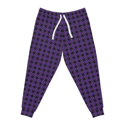 Letter Art - A - Purple - Black 000000 - Athletic Joggers (AOP)