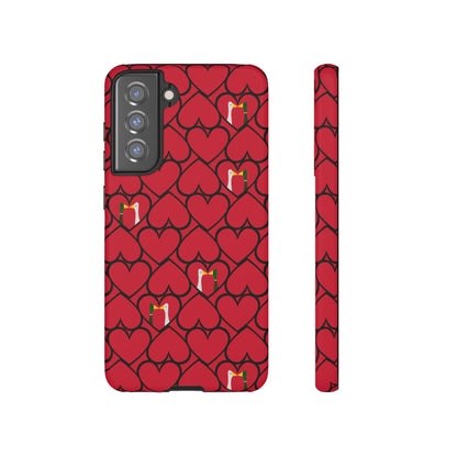Ducks in hearts - Fire Engine Red c8092e - Tough Cases