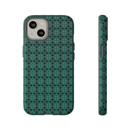 Vibrant Kaleidoscope - Turquoise - Black - Tough Cases