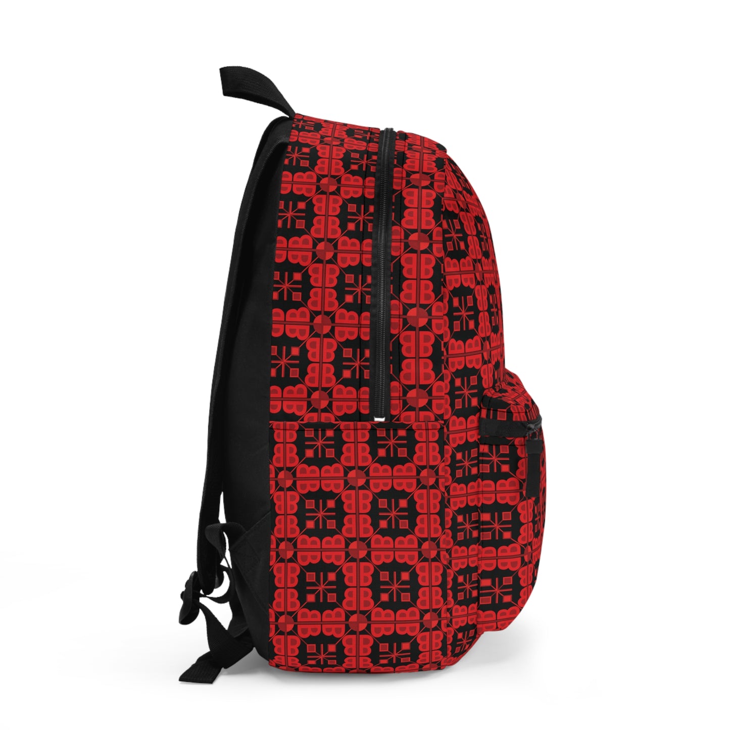 Letter Art - B - Red - Black 000000 - Backpack