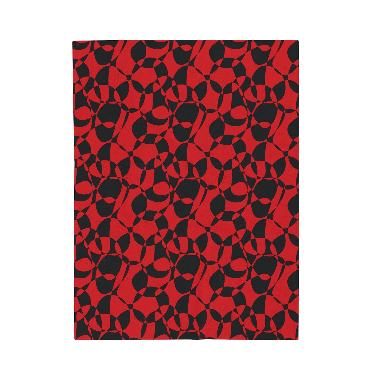 Scarlet Symphony - Black - Velveteen Plush Blanket