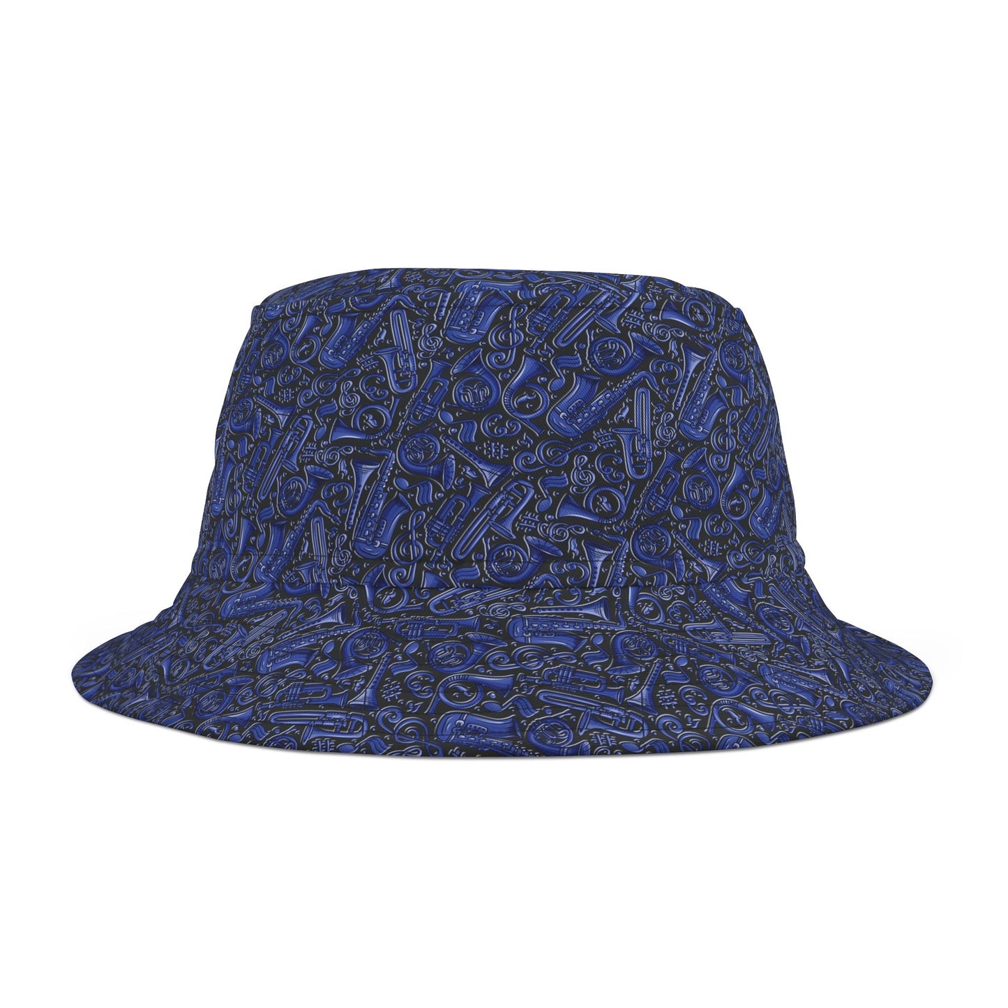 Band Camp - Blue - Black 000000 - Bucket Hat (AOP)