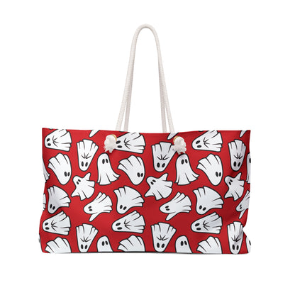 Boo - Ghosts - Halloween - Scarlet de0000 - Weekender Bag