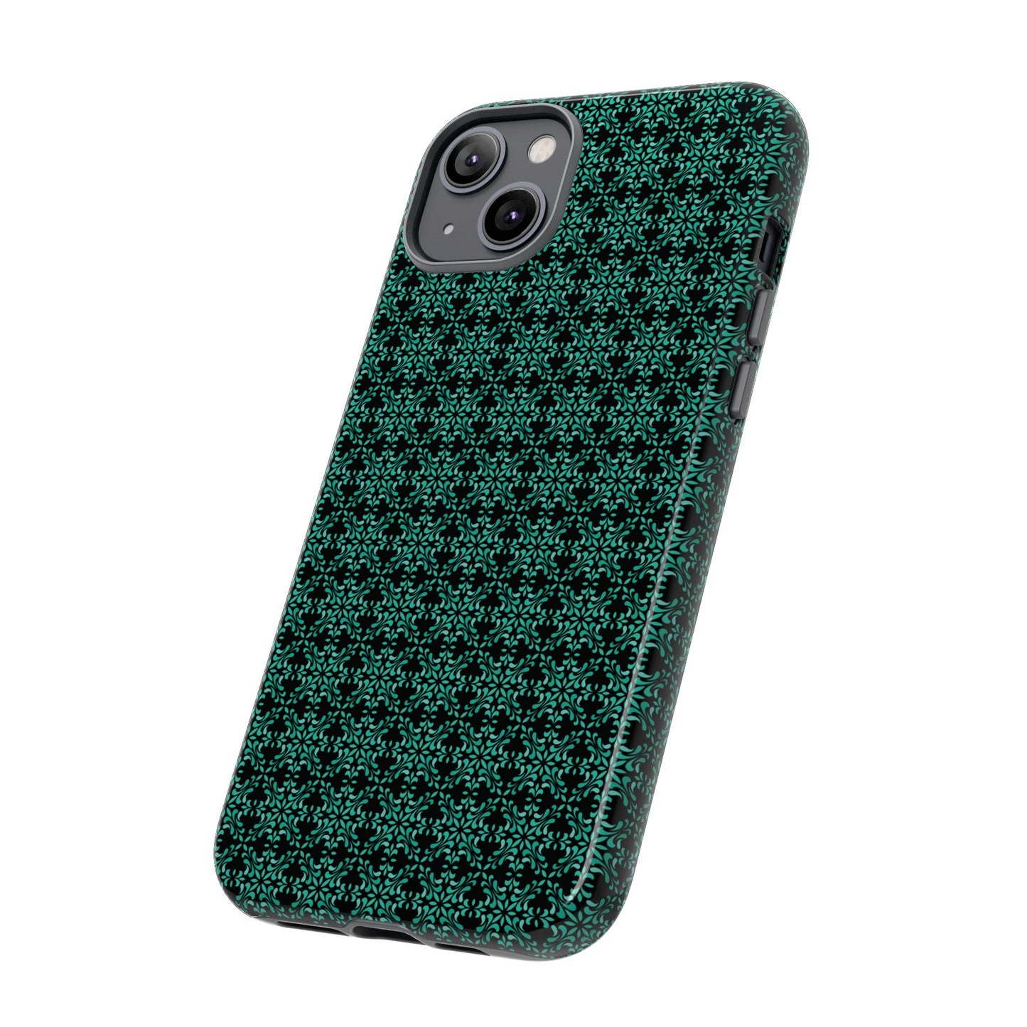 Vibrant Kaleidoscope - Turquoise - Black - Tough Cases