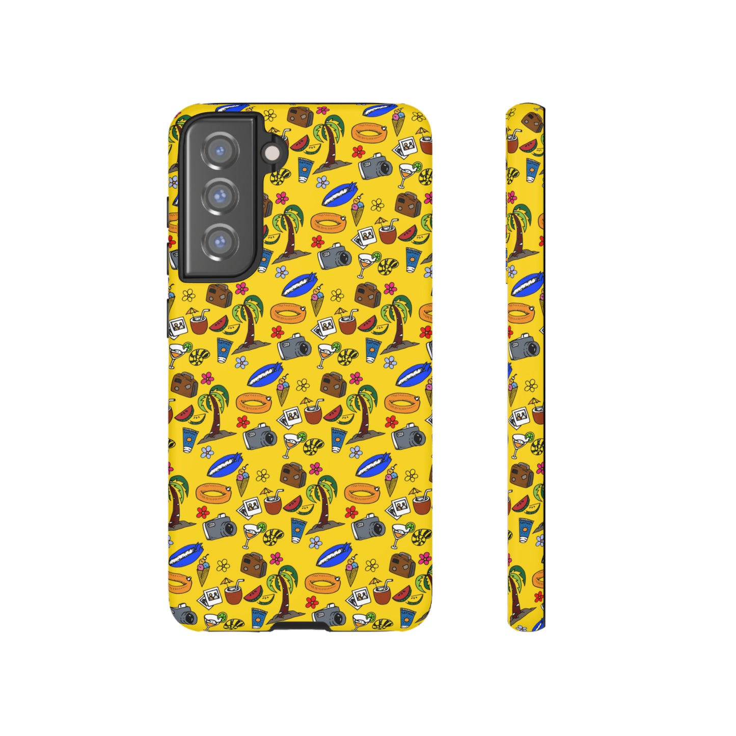 Summer doodles - yellow ffd800 - Tough Cases