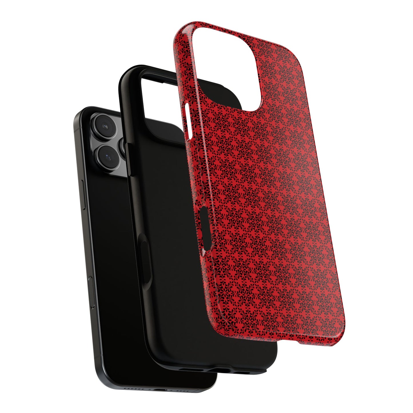 Vibrant Kaleidoscope - Black - Scarlet - Tough Cases