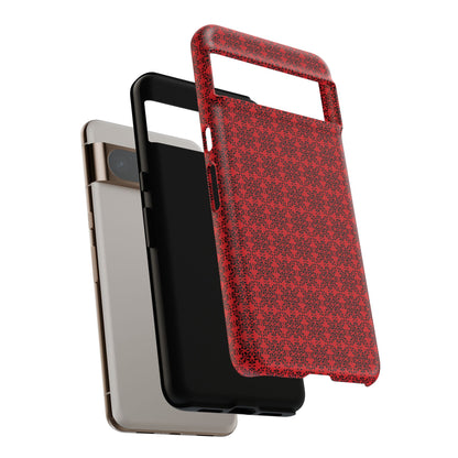 Vibrant Kaleidoscope - Black - Scarlet - Tough Cases