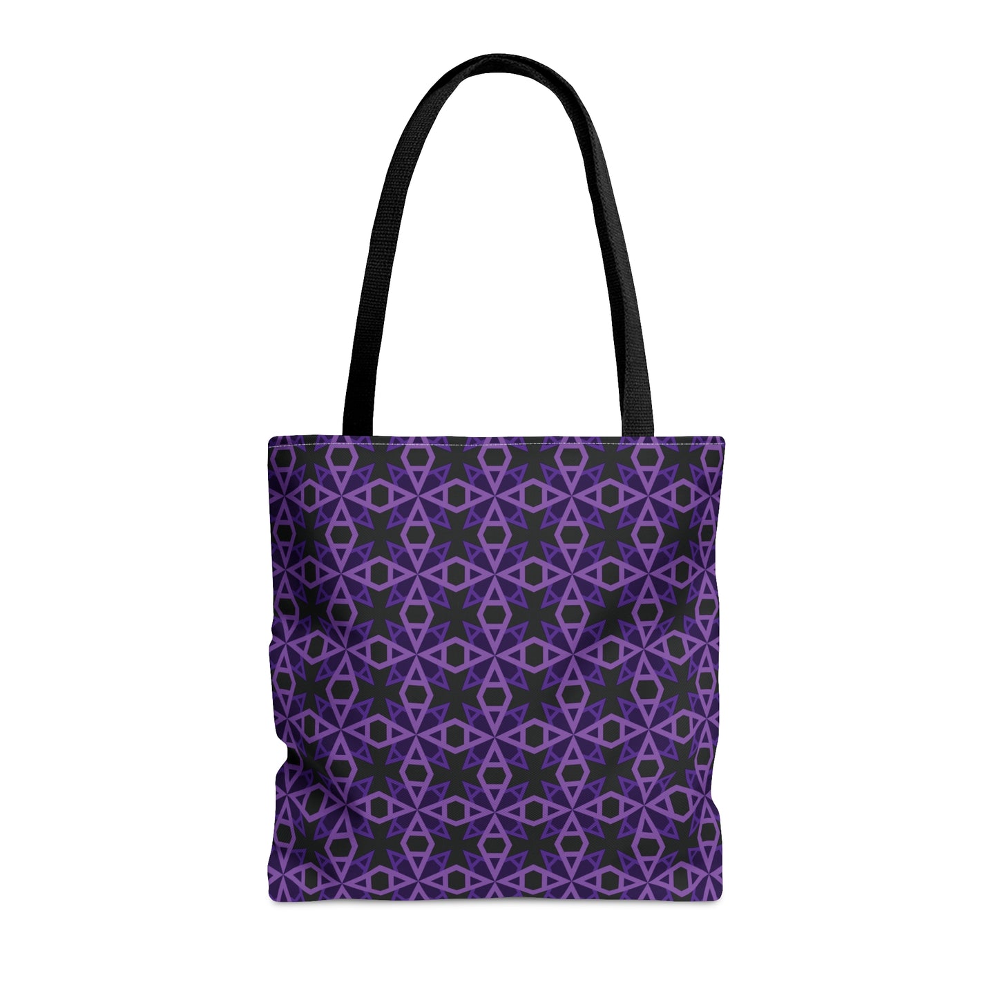 Letter Art - A - Purple - Black 000000 - Tote Bag