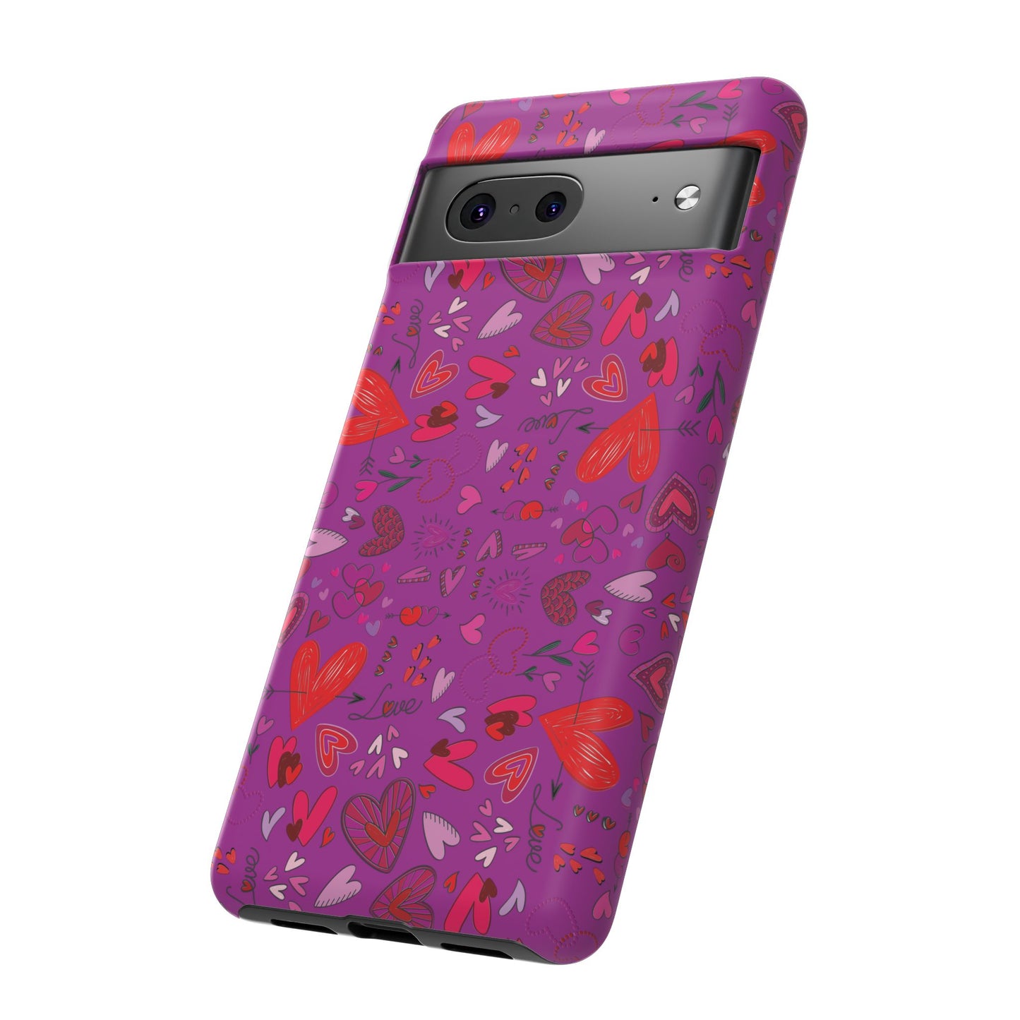 Heart Doodles - Deep Magenta B805AE - Tough Cases