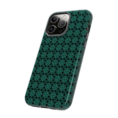 Vibrant Kaleidoscope - Turquoise - Black - Tough Cases