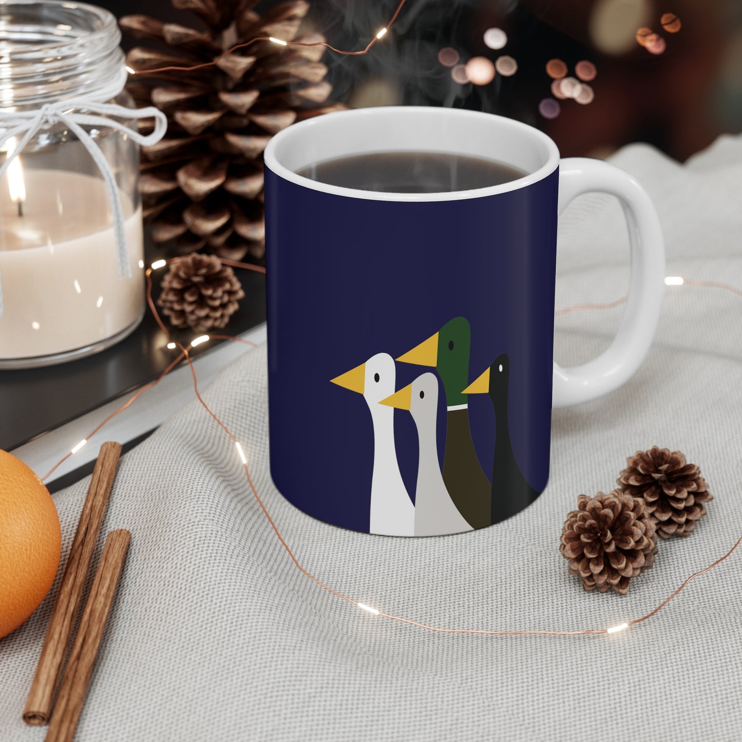 Take the ducks with you - Cetacean Blue 0c134f  - Mug 11oz