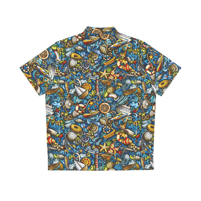 Nautical Doodles - Men's Hawaiian Shirt