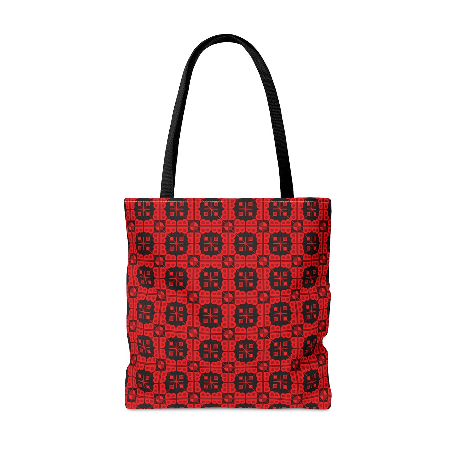 Letter Art - B - Red - Black 000000 - Tote Bag