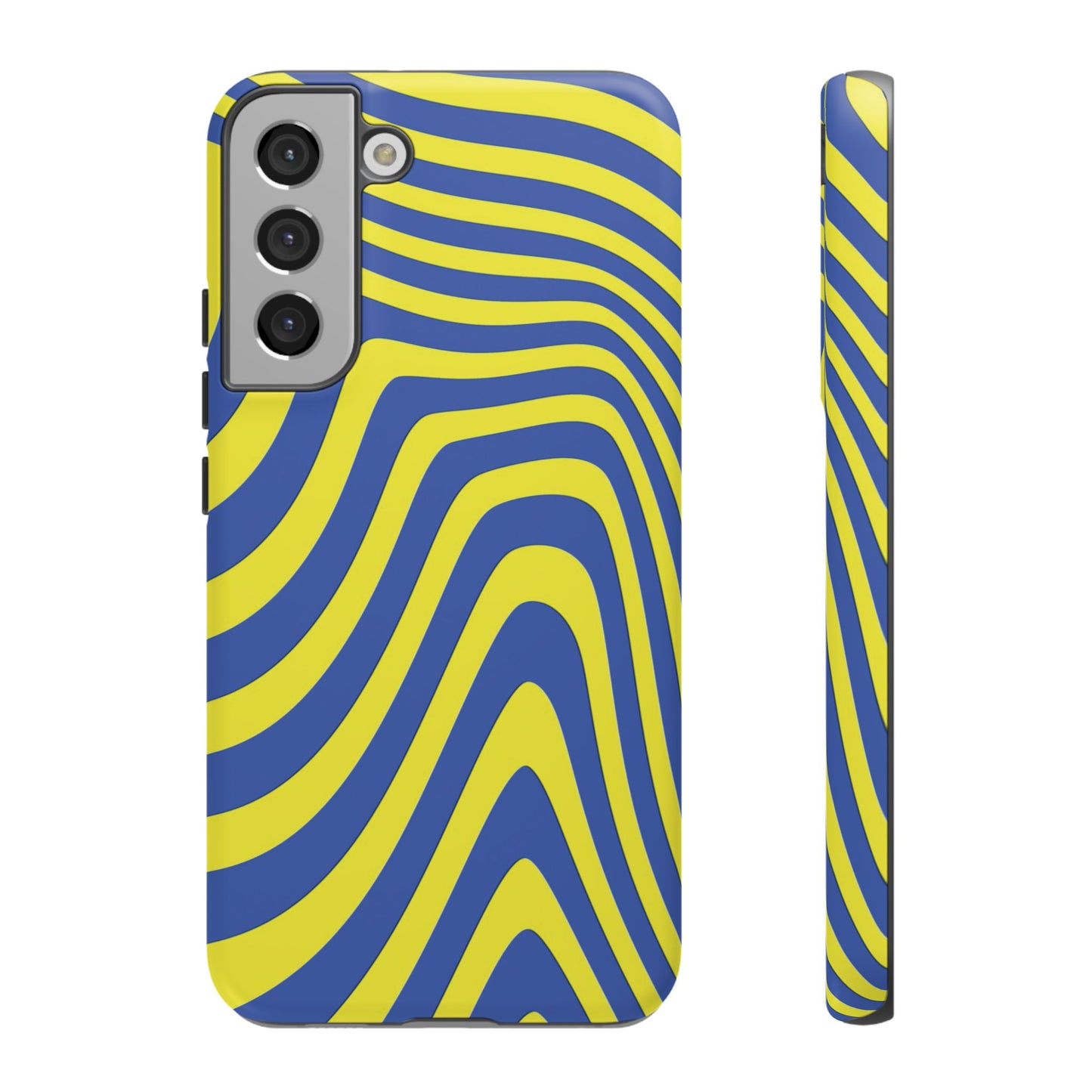 Retro wavy - yellow and blue - Tough Cases