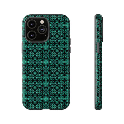 Vibrant Kaleidoscope - Turquoise - Black - Tough Cases