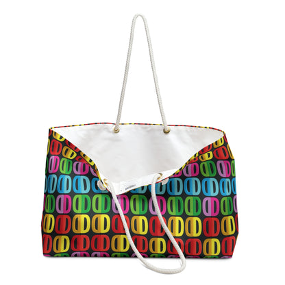 Letter Art - D - Black 000000 - Weekender Bag