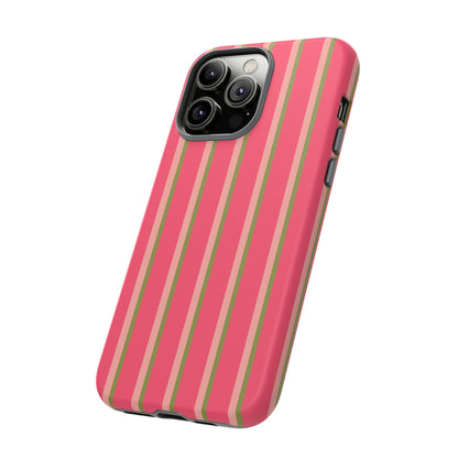 Pink and green stripes - Tough Cases