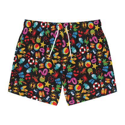 Summer Vibes - Black 000000 - Swim Trunks