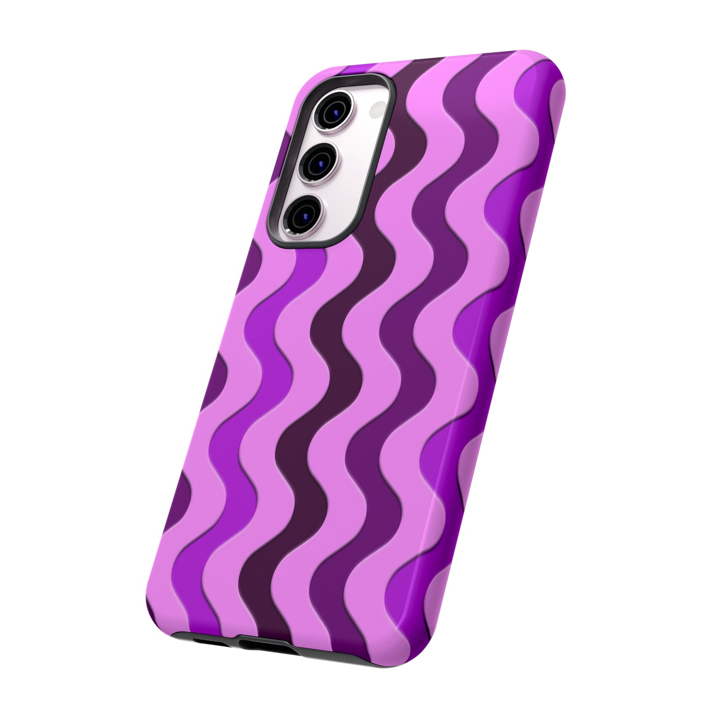 Vertical retro wavy purple and pink - Tough Cases