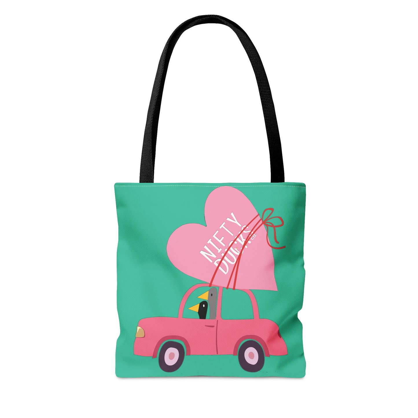 Ducks delivering a lot of love - Turquoise 12d3ad - Tote Bag