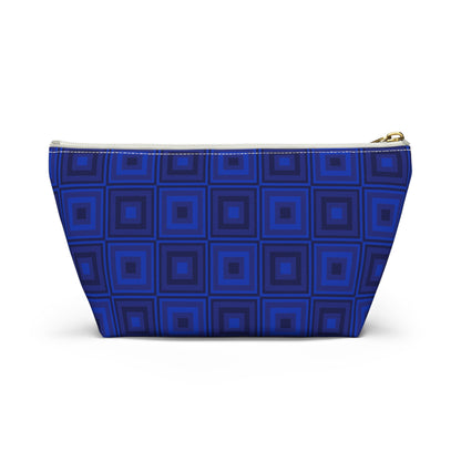 Blue Squares - Accessory Pouch w T-bottom