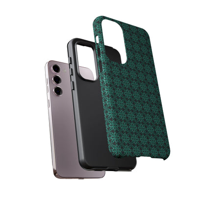 Vibrant Kaleidoscope - Turquoise - Black - Tough Cases