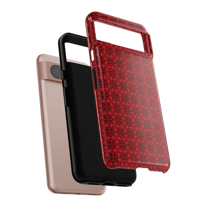 Vibrant Kaleidoscope - Black - Scarlet - Tough Cases