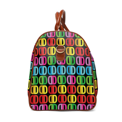 Letter Art - D - Black 000000 - Waterproof Travel Bag