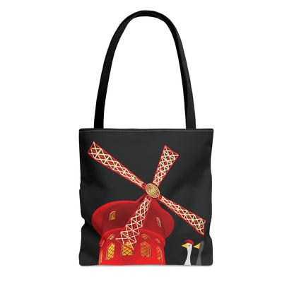 Ducks Visit Moulin Rouge - Black 000000 - Tote Bag