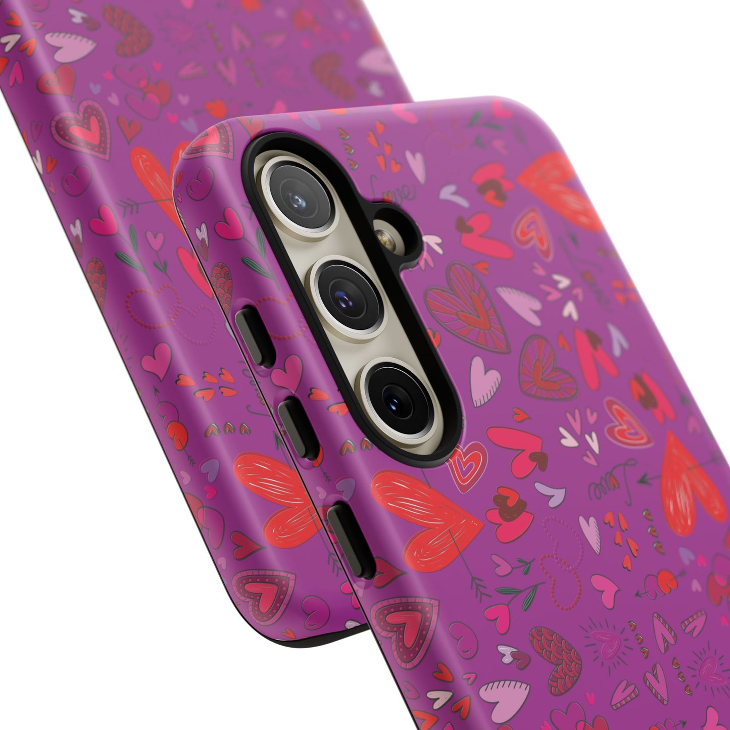 Heart Doodles - Deep Magenta B805AE - Tough Cases