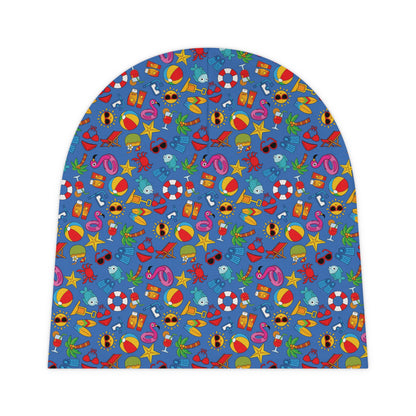 Summer Vibes - Azure 0080FF - Baby Beanie (AOP)