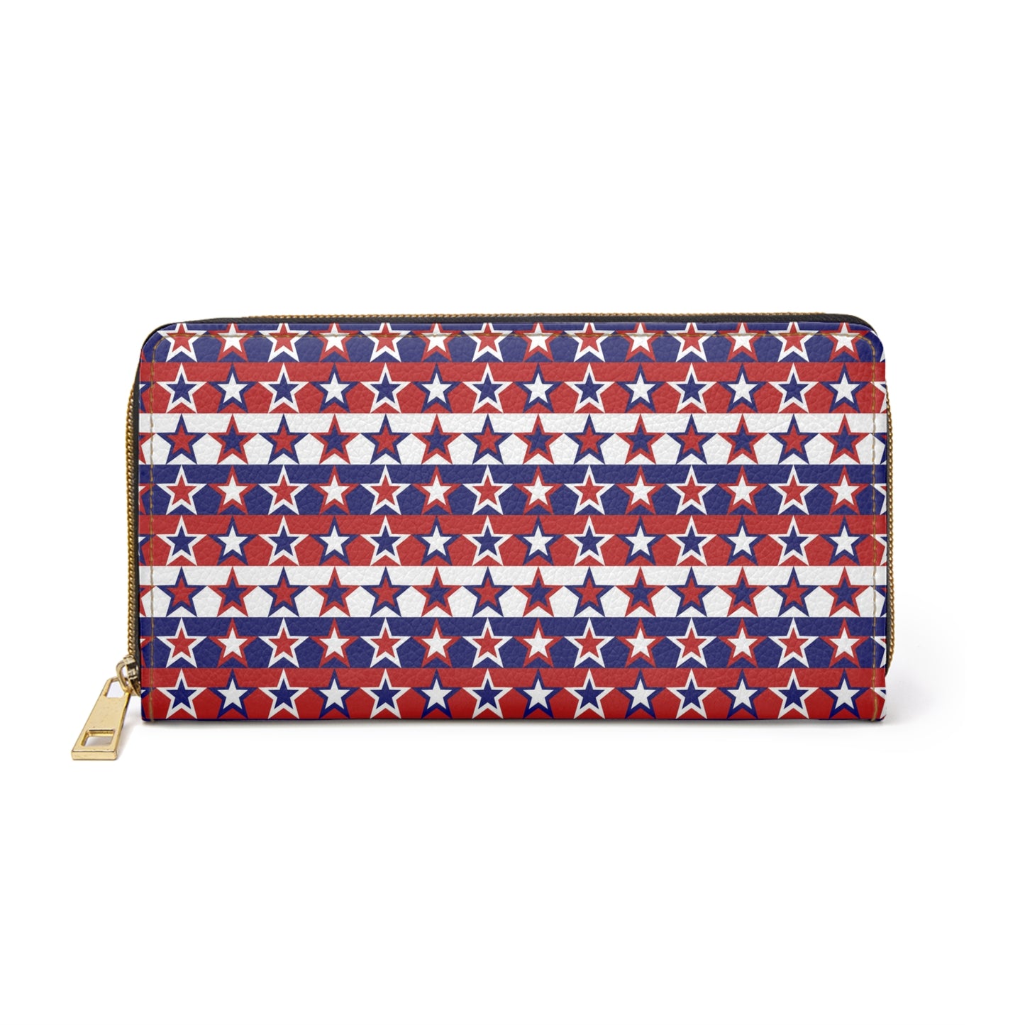 Red White and Blue Stars - Stripes - Zipper Wallet