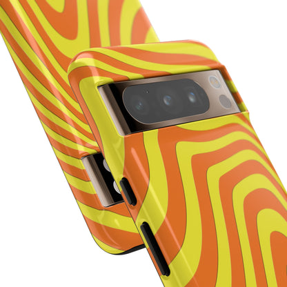 Retro wavy - Yellow and Orange - Tough Cases