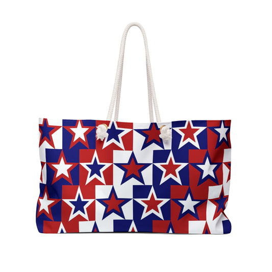Red White and Blue Stars - Weekender Bag