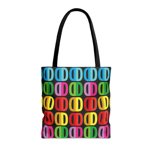 Letter Art - D - Black 000000 - Tote Bag