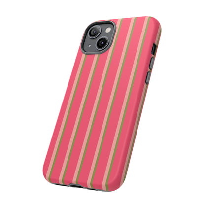 Pink and green stripes - Tough Cases