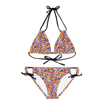 Bold Geometric pattern - Strappy Bikini Set