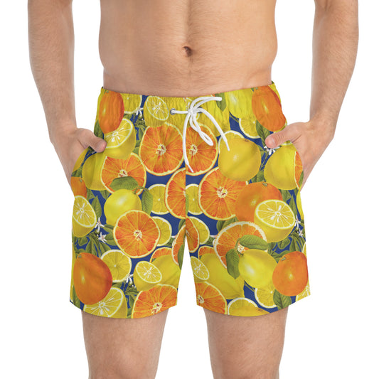 Summer Citrus - Dark Blue 0c3f8b - Swim Trunks