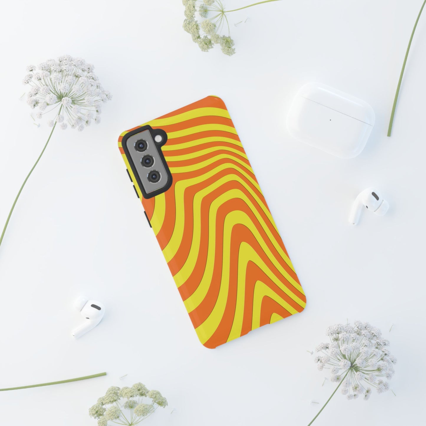 Retro wavy - Yellow and Orange - Tough Cases