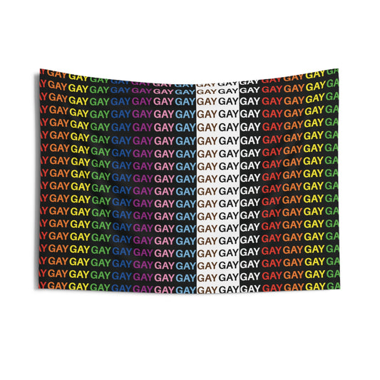GAY GAY GAY - Indoor Wall Tapestries