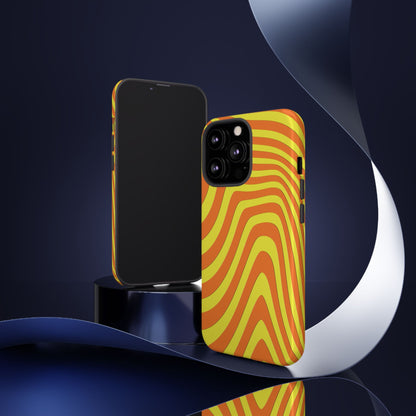 Retro wavy - Yellow and Orange - Tough Cases