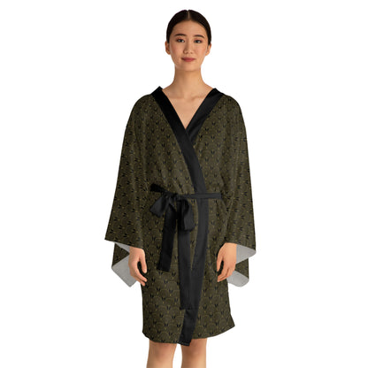 Art Deco 10 - Long Sleeve Kimono Robe (AOP)