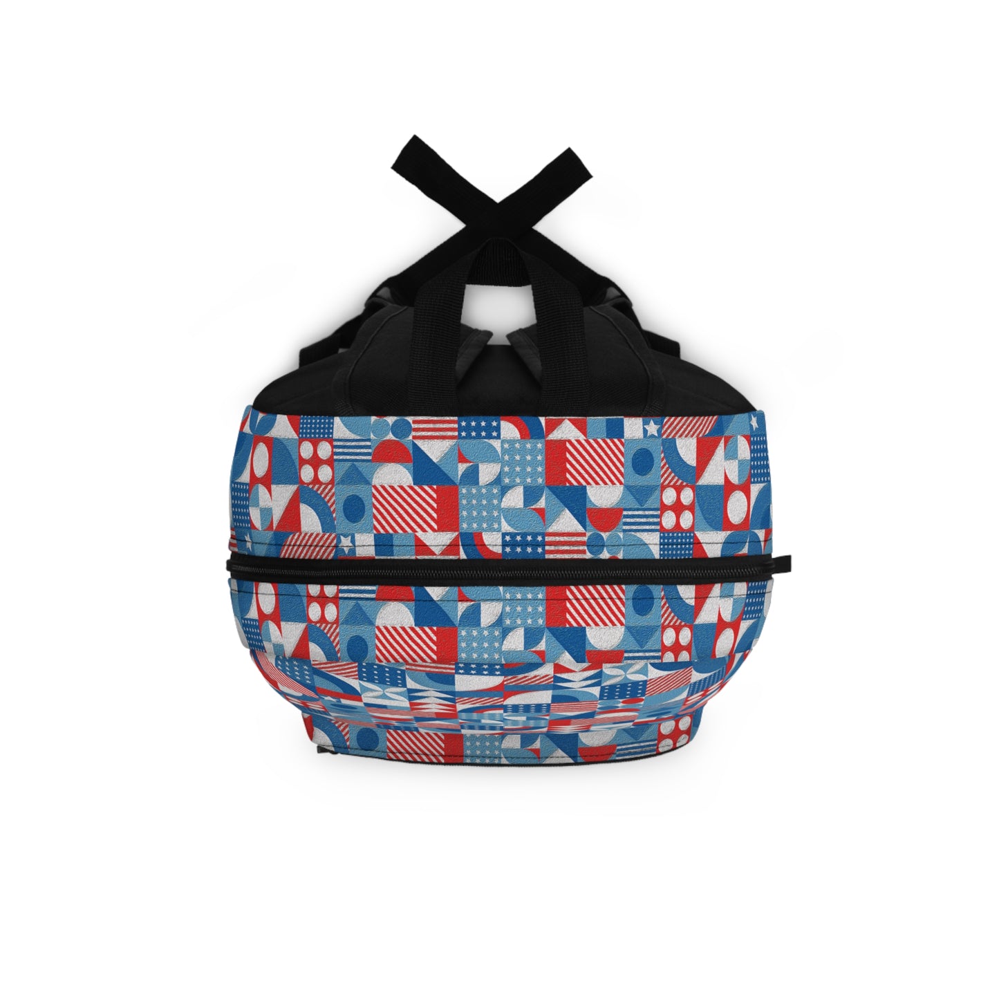 Red White and Blue Bold Pattern - Oil Paint Texture - Backpack