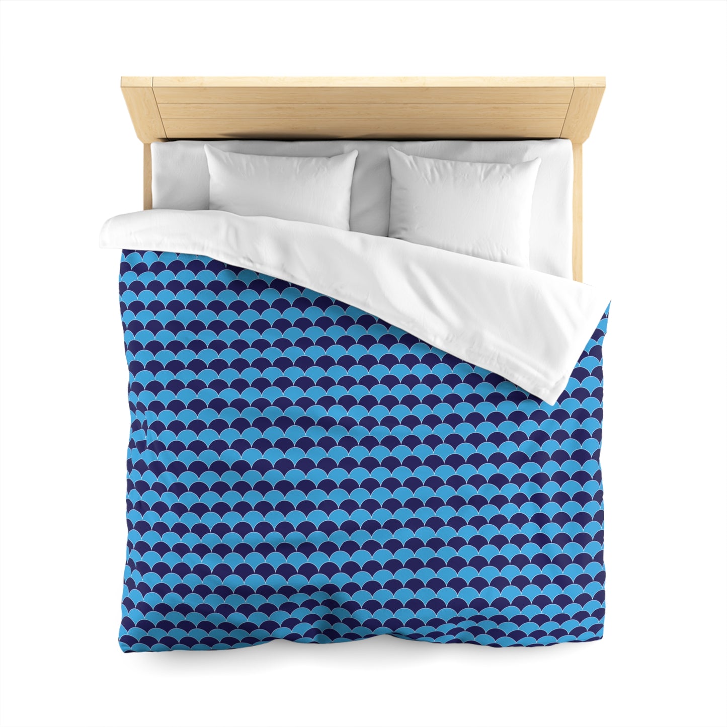 Blue Fans - Microfiber Duvet Cover