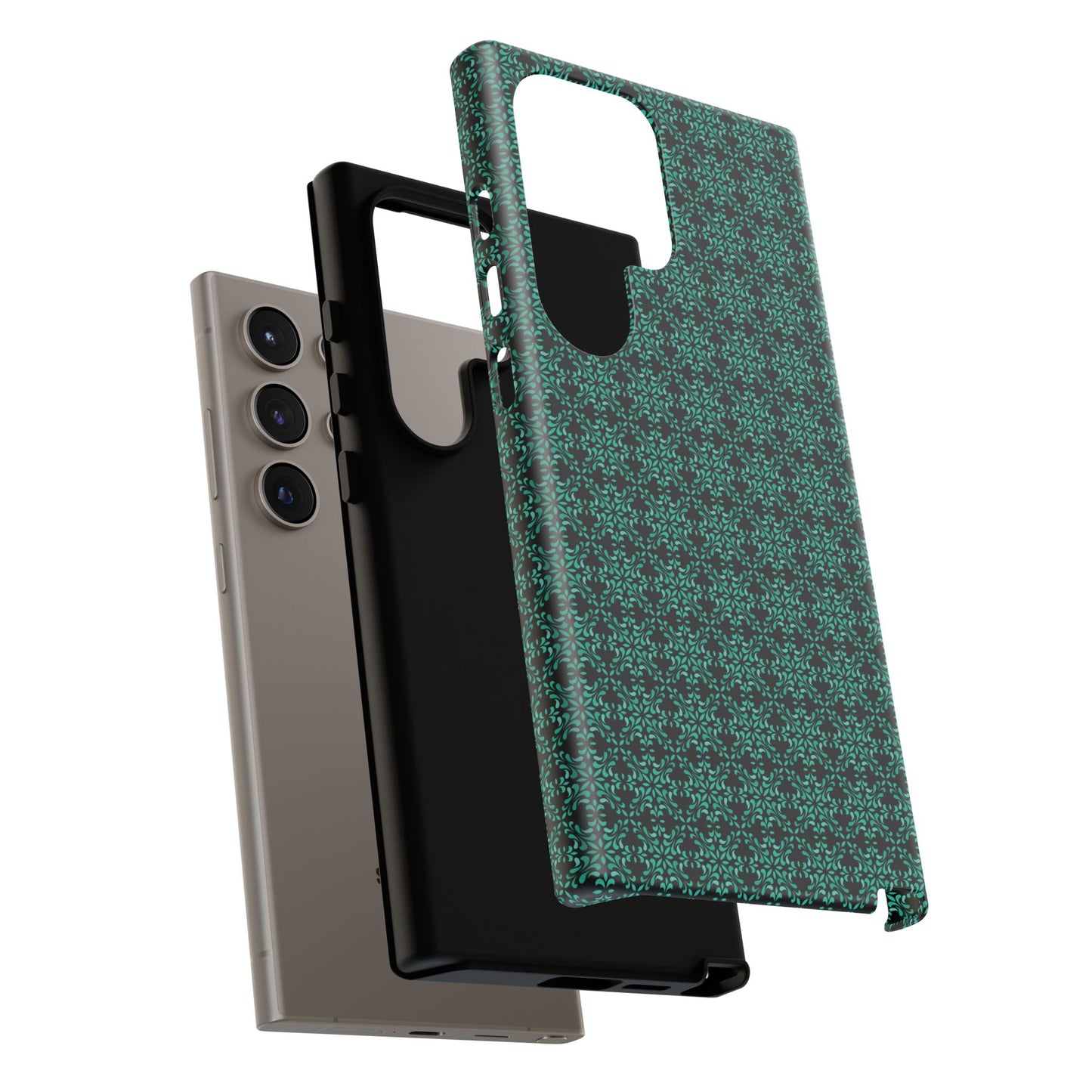 Vibrant Kaleidoscope - Turquoise - Black - Tough Cases