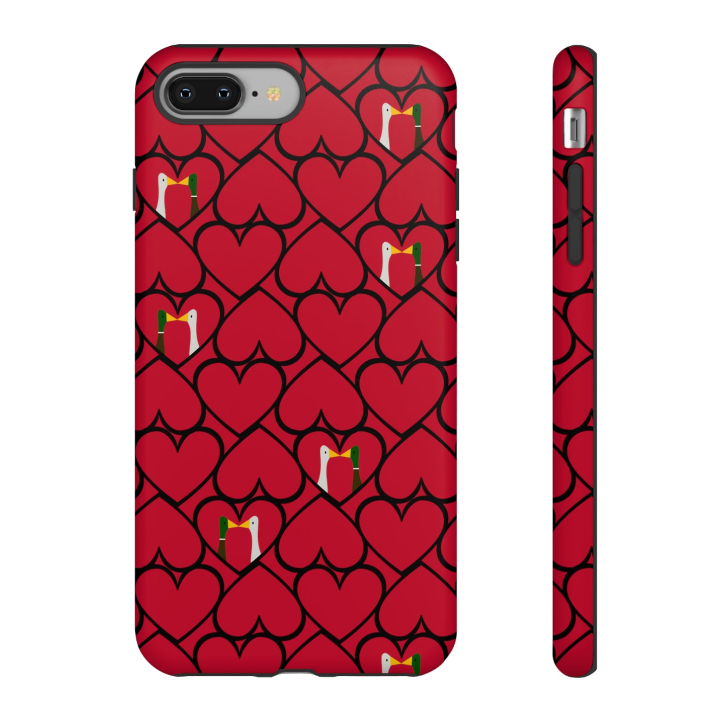 Ducks in hearts - Fire Engine Red c8092e - Tough Cases