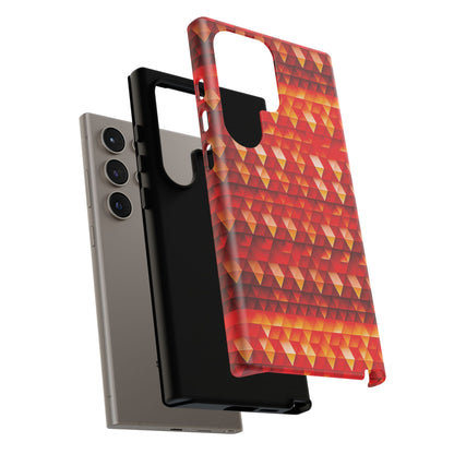 Geometric Flame - Red Triangles - Boston University Red d00000 - Tough Cases