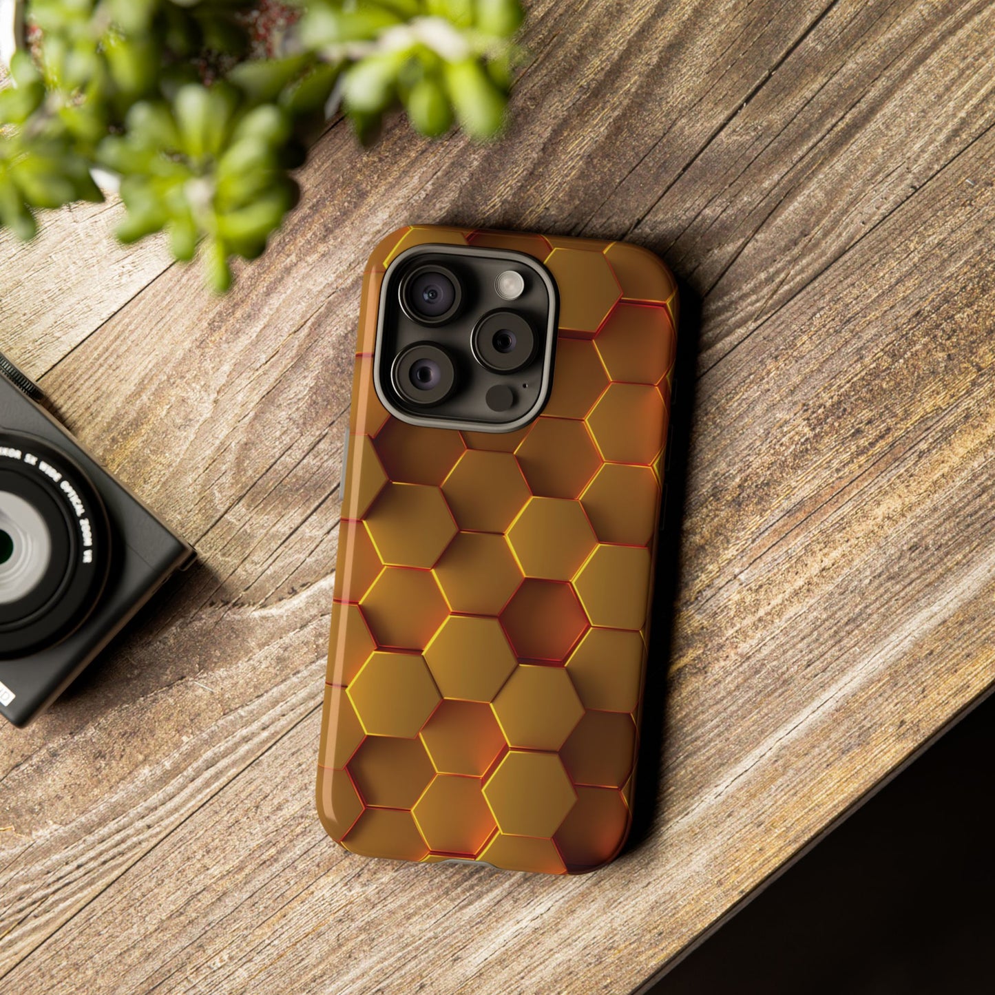 Hexagonal pattern - Gold - Tough Cases