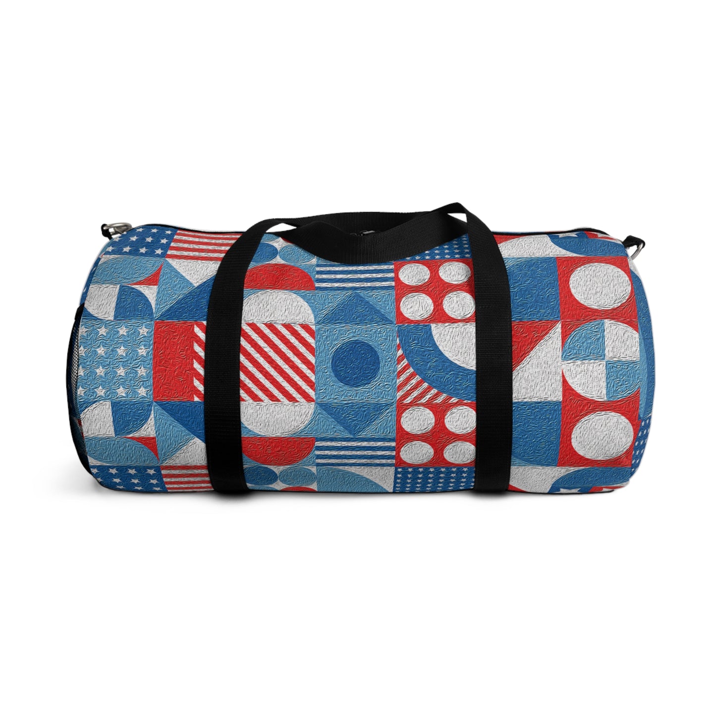 Red White and Blue Bold Pattern - Oil Paint Texture - Duffel Bag