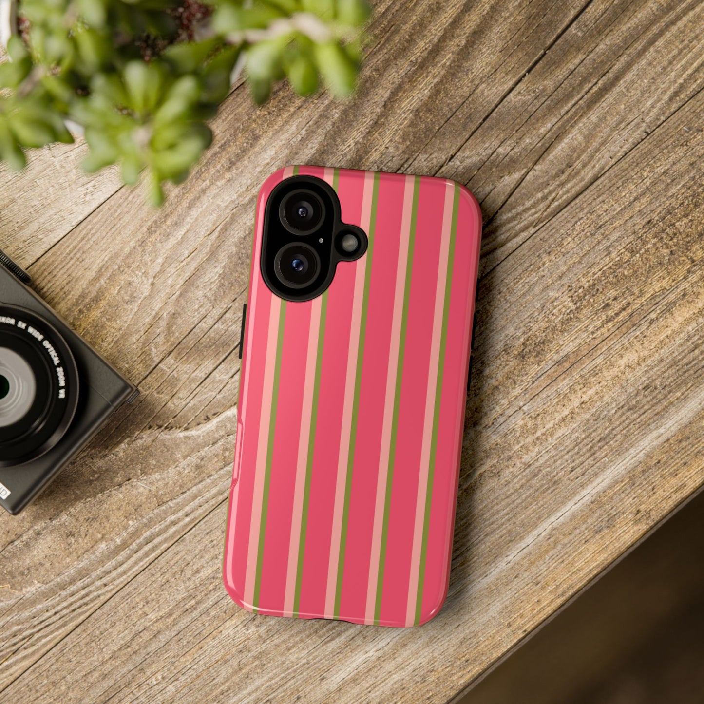 Pink and green stripes - Tough Cases